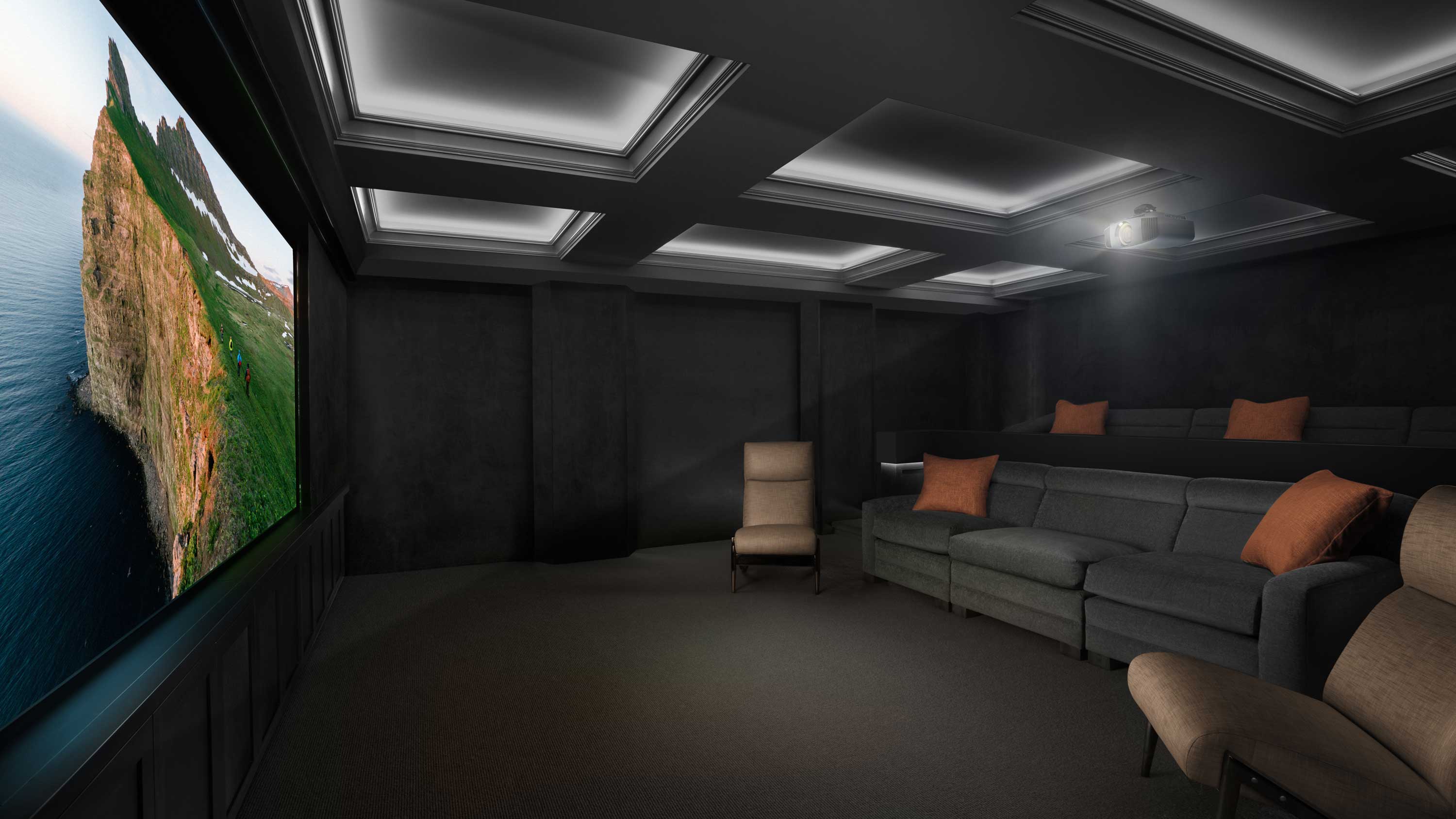 sony home theater, led lighting, projector